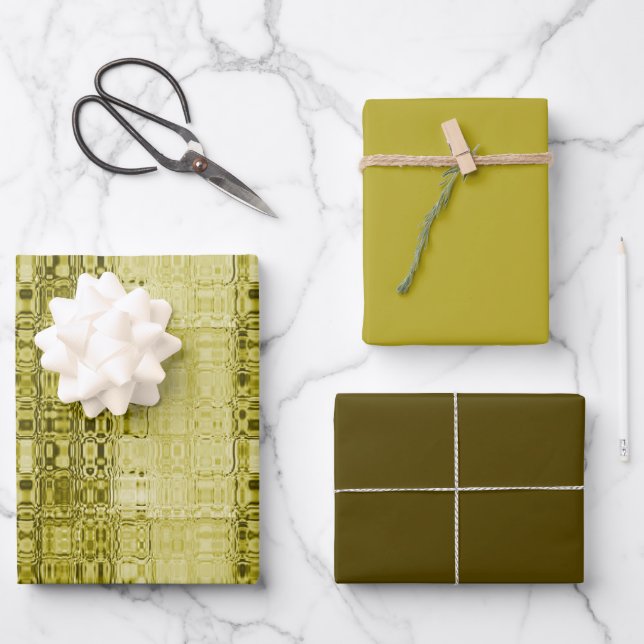 MVB Double Diamond Tribal Blaues Muster Geschenkpapier Set (Vorderseite)