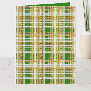 MVB-Fall-Kariert-Grün/Orange/Gelb-Design Karte