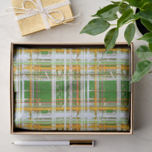 MVB-Fall-Kariert-Grün/Orange/Gelb-Design Seidenpapier