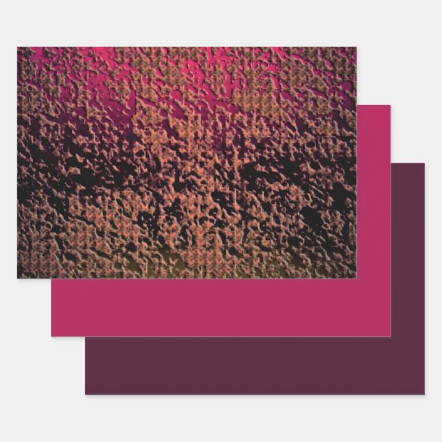 MVB Imitate Mauve Abstrakt Textur Design Geschenkpapier Set (Set)