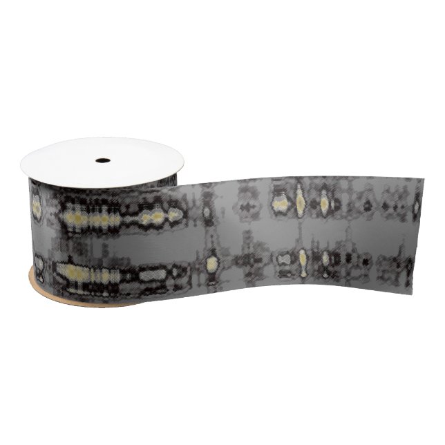 MVB Kariert Grau-Beige-Design Satinband (Spule)