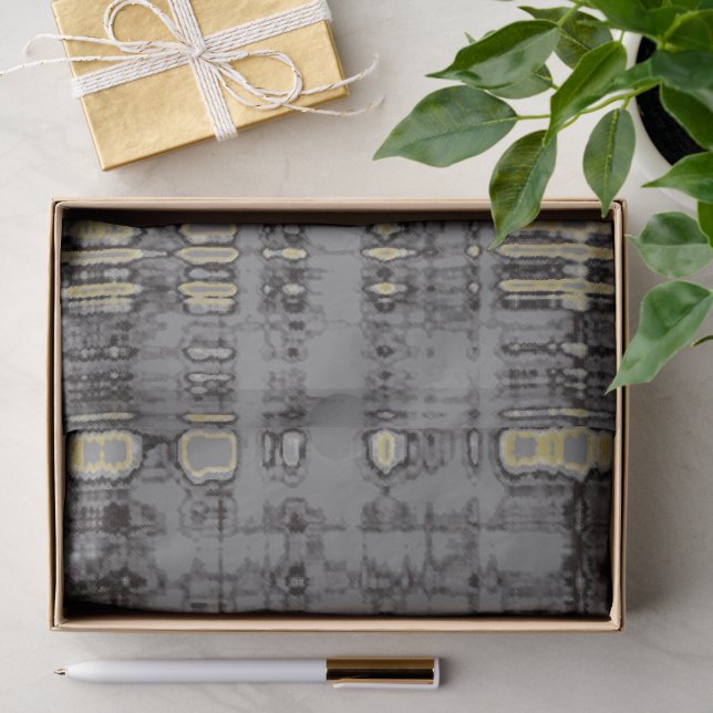 MVB Kariert Grau-Beige-Design Seidenpapier (Geschenk)