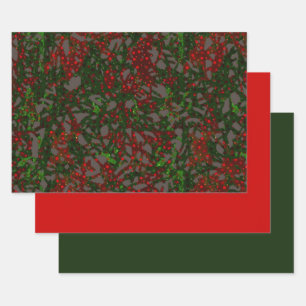 MVB Mistletoe Foliage Design Geschenkpapier Set