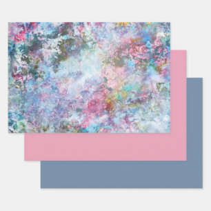 MVB Pastell Vintages Blumendesign Geschenkpapier Set