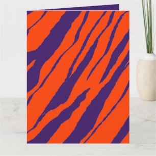 MVB Tiger Streifen Design - Orange & Lila Karte
