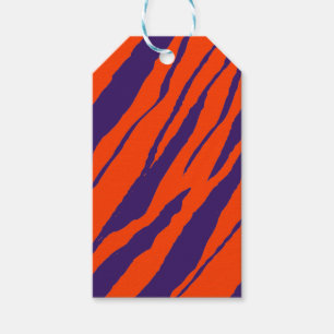 MVB Tiger Stripes Design - orange und Lila Geschenkanhänger