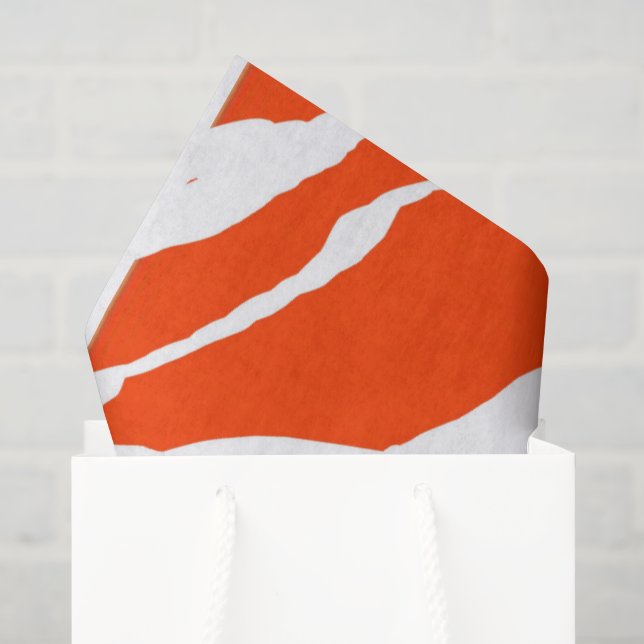 MVB Tiger Stripes Design - Orange & Weiß Seidenpapier (Geschenktüte)
