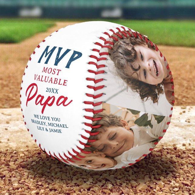 MVP am wertvollsten Papa Two Foto Custom Baseball (Von Creator hochgeladen)