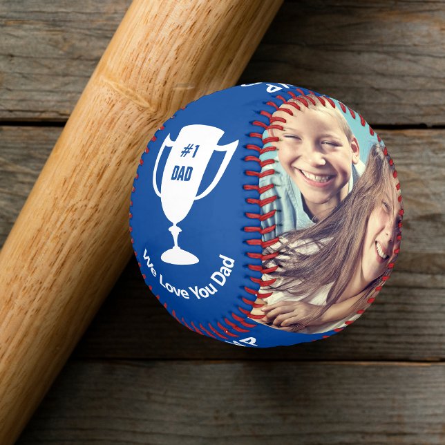 MVP Best Ever Vater Personalisierte Foto Blau Baseball (Von Creator hochgeladen)