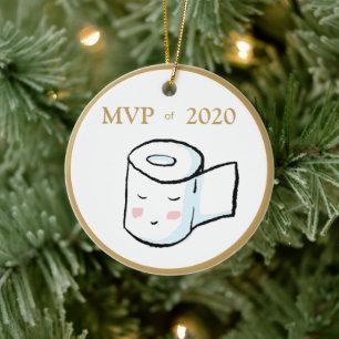 MVP De 2020 Funny Toilet Papier de Noël Ornement