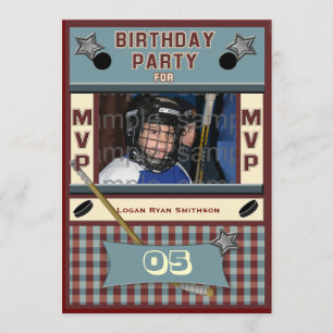 MVP Hockey Geburtstagsparty Einladung