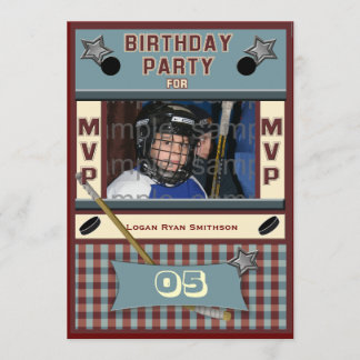 MVP Hockey Geburtstagsparty Einladung