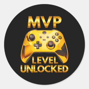 Mvp-Level freigeschaltet Videospiel-Player Gold Ga Runder Aufkleber