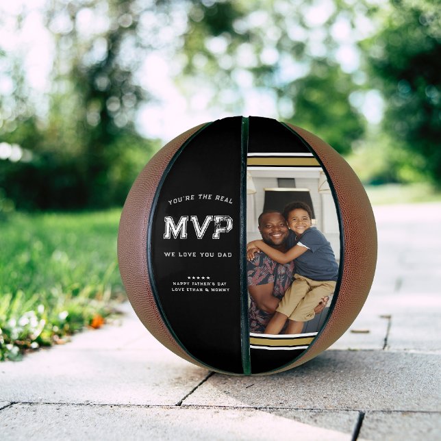 MVP Vater | Black & Gold Vatertag Basketball (Von Creator hochgeladen)