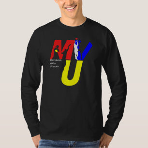 MVU Logo-Shirt - Farbe 3 auf Schwarzem T-Shirt