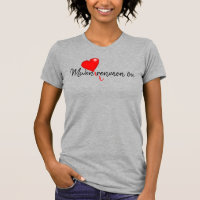 "Mwen renmen ou" t-shirt femme avec coeur