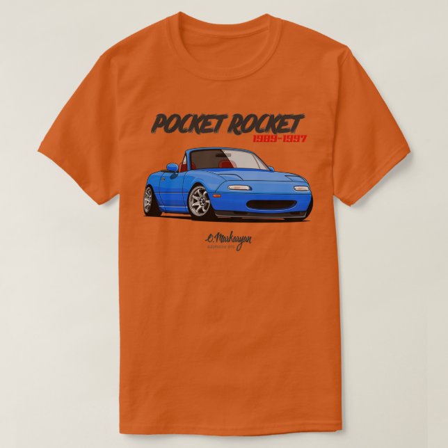 MX5 Miata blau T-Shirt (Design vorne)