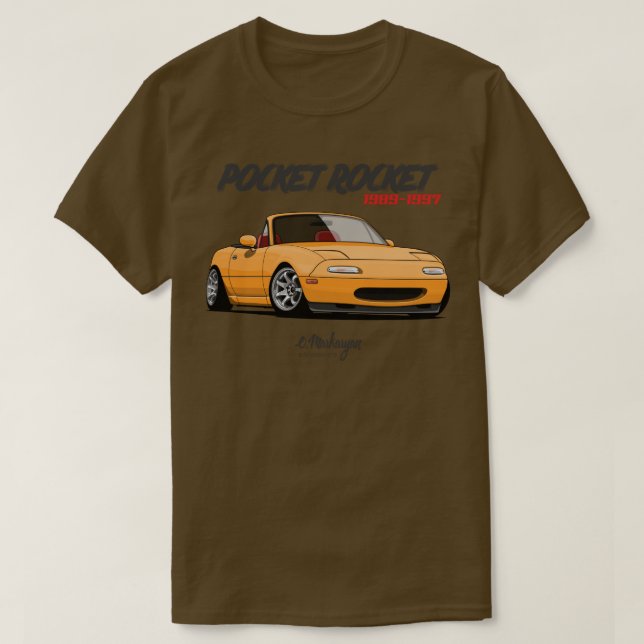 MX5 Miata gelb T-Shirt (Design vorne)
