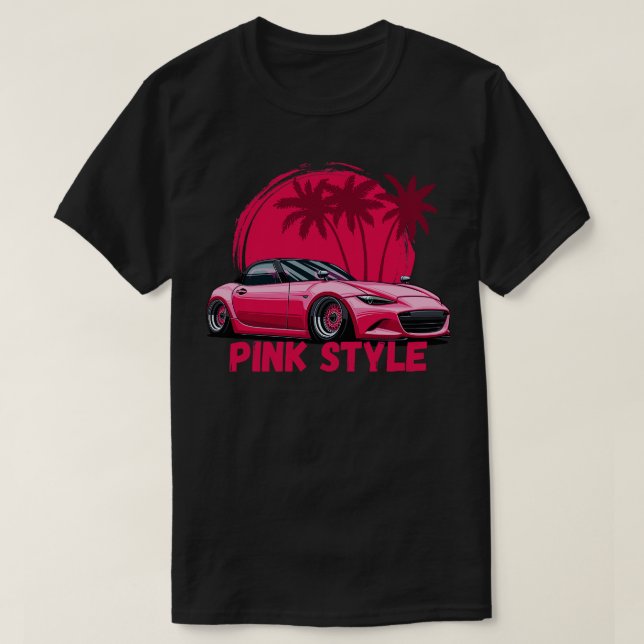 MX5 Miata Pink T-Shirt (Design vorne)