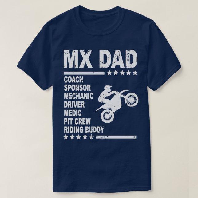 MX DAD Motocross Supercross Dirt Bike Daddy Gift T-Shirt (Design vorne)