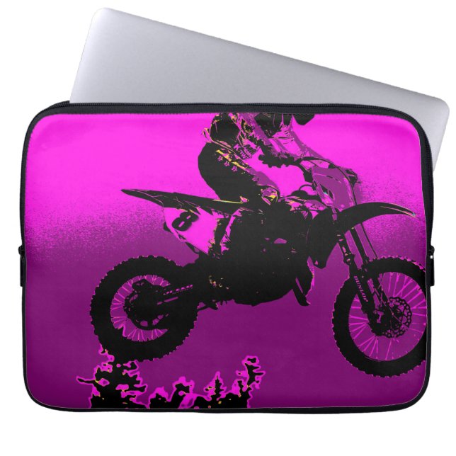 MX - Motocross Racer Laptopschutzhülle (Vorderseite)