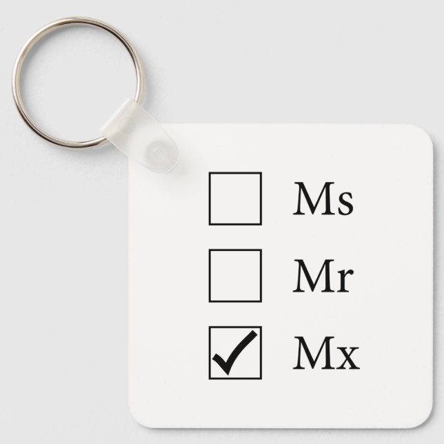 Mx Title (Drei Optionen) Schlüsselanhänger (Vorderseite)
