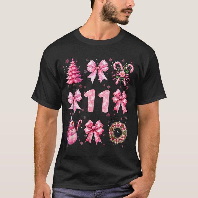 My 11th Birthday Nk Santa Coquette Snowman 11 Year T-Shirt (Vorderseite)