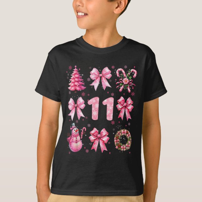 My 11th Birthday Nk Santa Coquette Snowman 11 Year T-Shirt (Vorderseite)