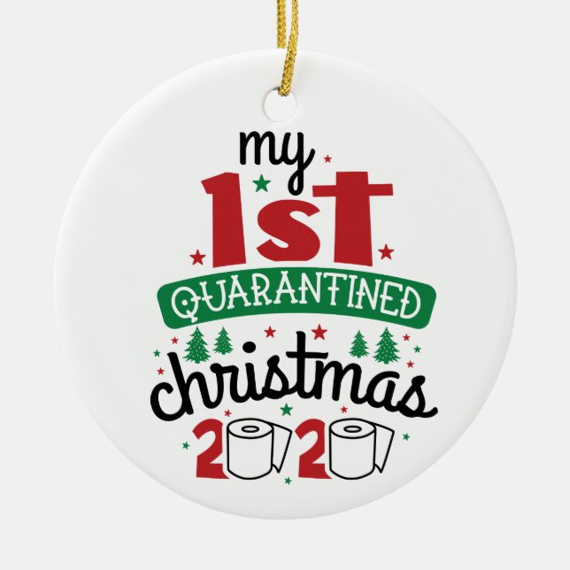 My 1st Quarantined Christmas 2020 | Fun Foto Keramik Ornament (Vorne)