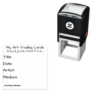 My Art Trading Cards Self Inking Rubber Stamp Permastempel