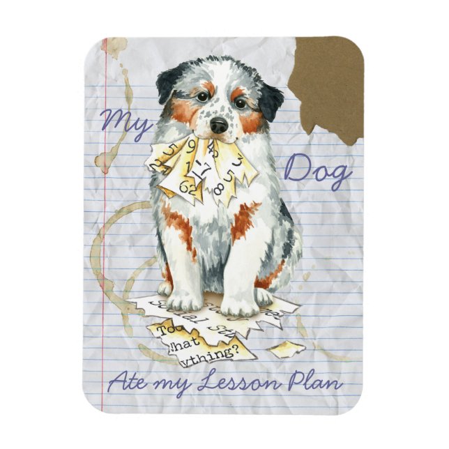 My Aussie Ate My Lesson Plan Magnet (Vertikal)