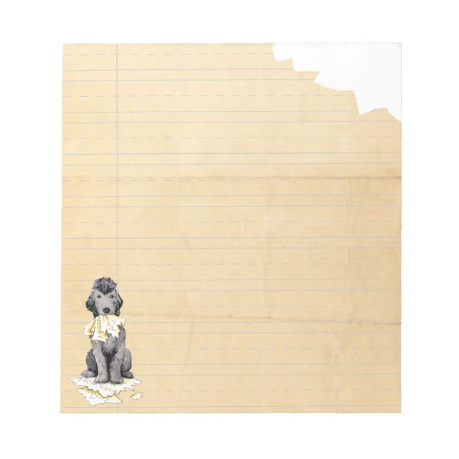 My Bedlington Terrier Ate My Hausaufgaben Notepad Notizblock (Vorderseite)