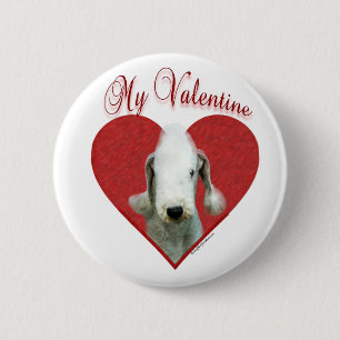 My Bedlington Terrier Valentine Button