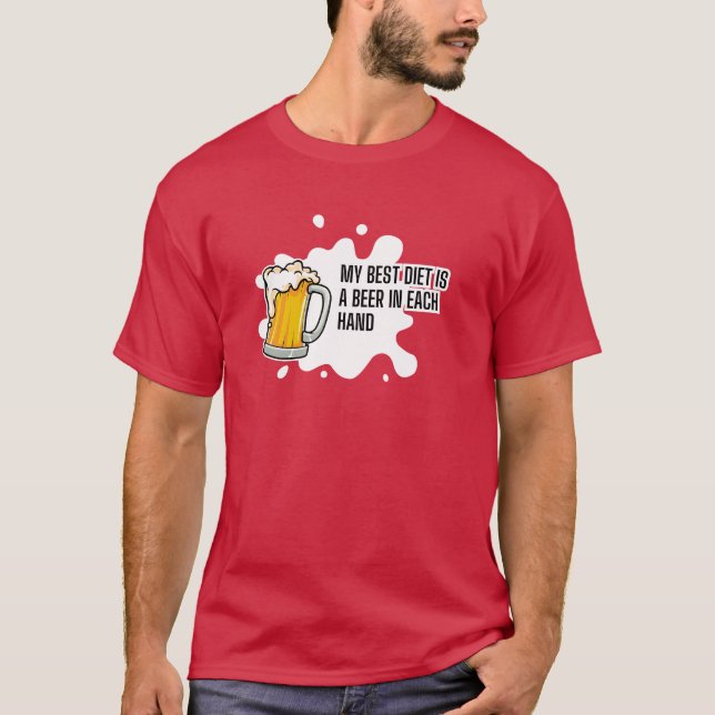 My Best Diet Is A Beer – Funny Drinking Gift T-Shirt (Vorderseite)