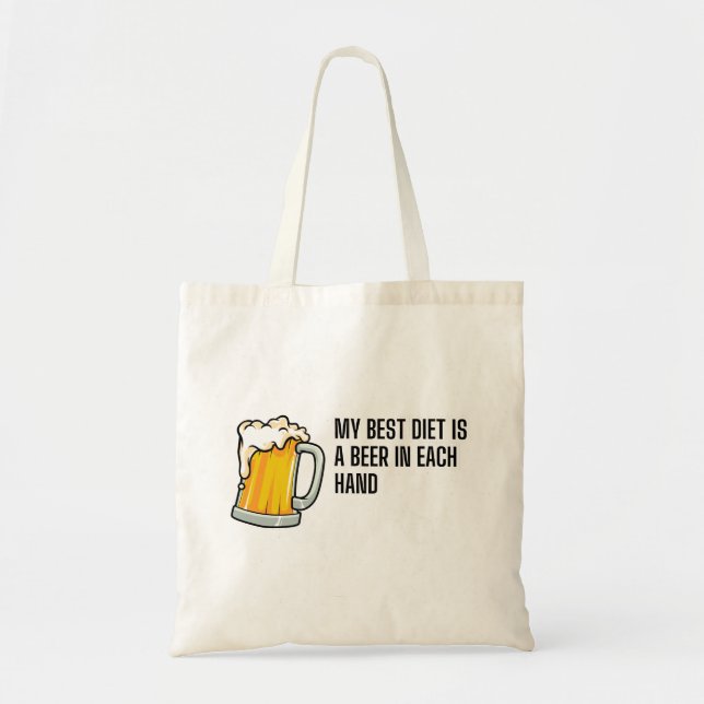 My Best Diet Is A Beer – Funny Drinking Gift Tragetasche (Vorne)