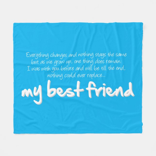 My best friend fleecedecke (Vorderseite (Horizontal))