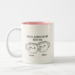 "My Best-Tea" Cute Personalized Best Friend Mug Zweifarbige Tasse
