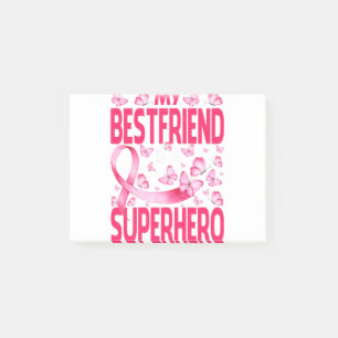 My Bestfriend Is A Superhero Breast Cancer Post-it Klebezettel