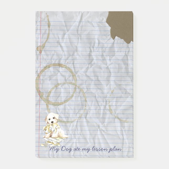 My Bichon Ate my Lesson Plan Post-it Notes Klebezettel (Vorderseite)