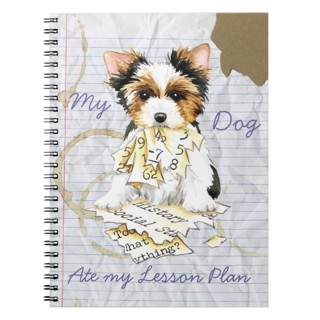 My Biewer Terrier Ate My Lesson Plan Notebook Notizblock (Vorderseite)