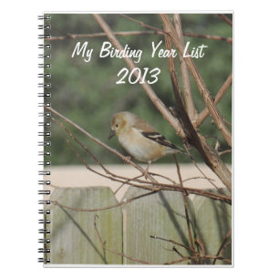 My Birding Year List 2013 - Note Book Notizblock