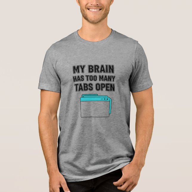 MY BRAIN HAS TOO MANY TABS OPEN Tri-Blend SHIRT (Vorderseite)