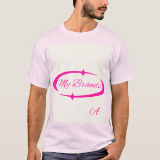 "My Brands" Pinkes Oval-Logo Herren T-Shirt