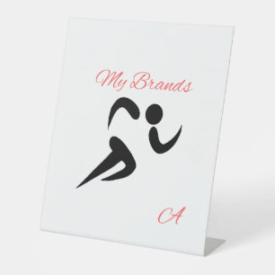 My Brands" Runner Athlete Logo Tischschild Sockelschild