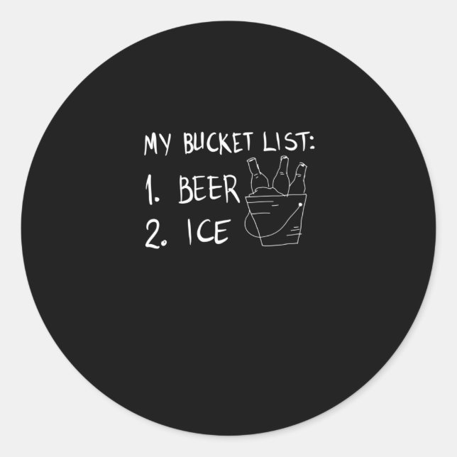 My bucket list runder aufkleber (Vorderseite)