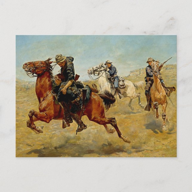 "My Bunkie" Western Kunst von Charles Schreyvogel Postkarte (Vorderseite)