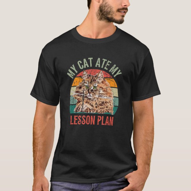 My Cat Ate My Lesson Plan Siberian Cat   Teacher T-Shirt (Vorderseite)