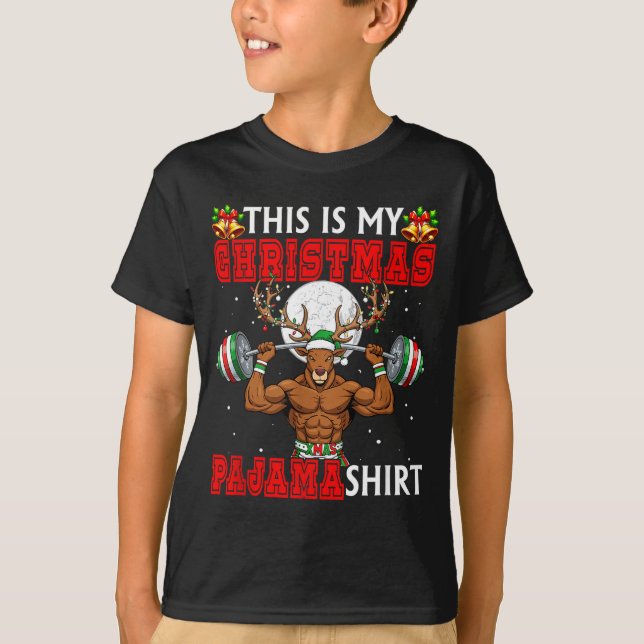 My Christmas Pajama Shirt Reindeer Muscle Weightli (Vorderseite)