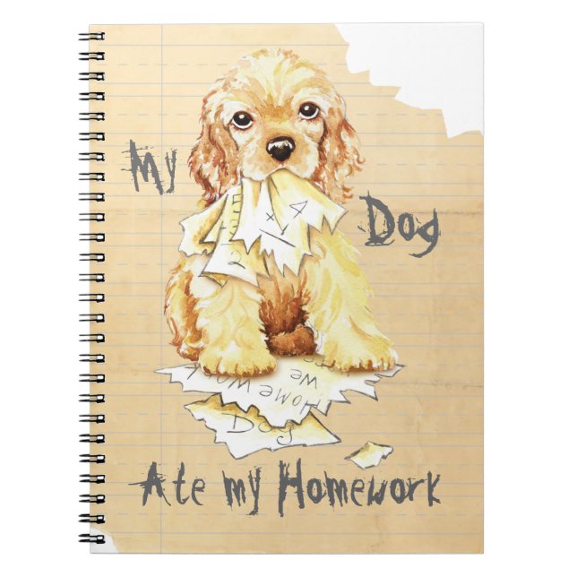 My Cocker Spaniel Ate My Homework Notizblock (Vorderseite)