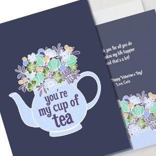 My Cup of Tea Illustrated Valentine's Day Card Karte